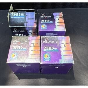 Imation 2HD 3.5" Inch Floppy Diskettes Lot 4 4 Boxes 3 Sealed! Mint Unused